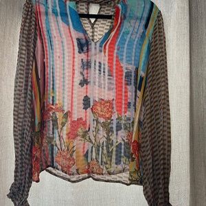 Anthropology//Conditions Apply Long Sleeves Blouse